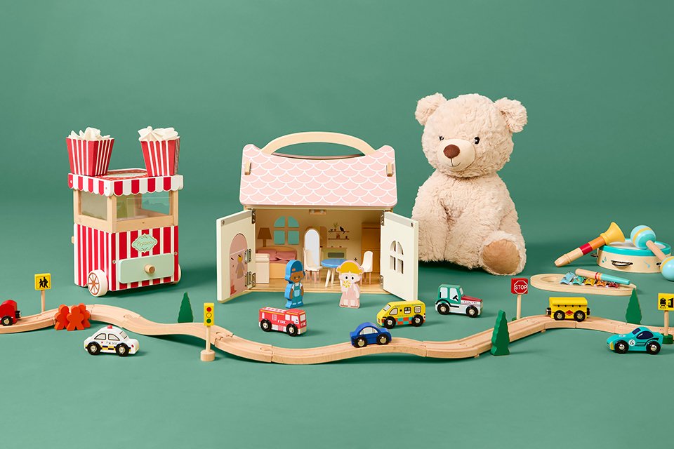 An image of full range of Chad Valley toys.